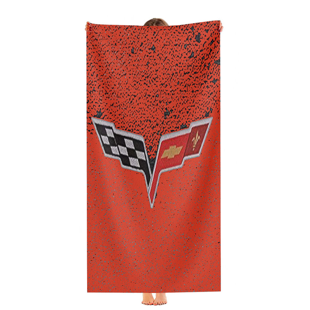 Corvette Art Logo 006 Ultra-Soft Luxury Bathroom Towels
