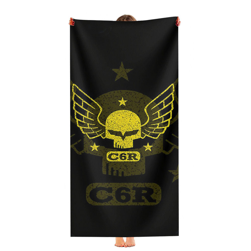 Corvette C6R Skull Ultra-Soft Luxury Bathroom Towels