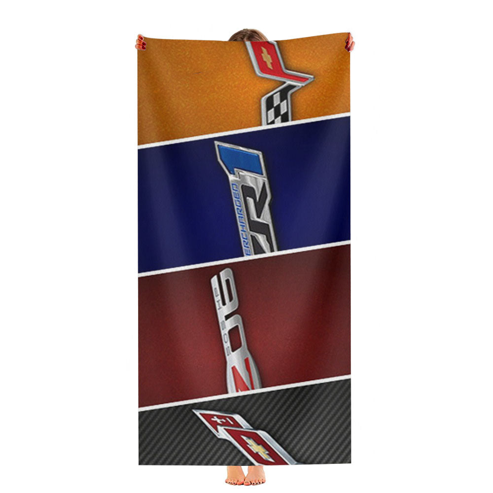 Corvette Chevy 2 Ultra-Soft Luxury Bathroom Towels