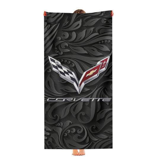 Corvette Chevy Symbol Ultra-Soft Luxury Bathroom Towels