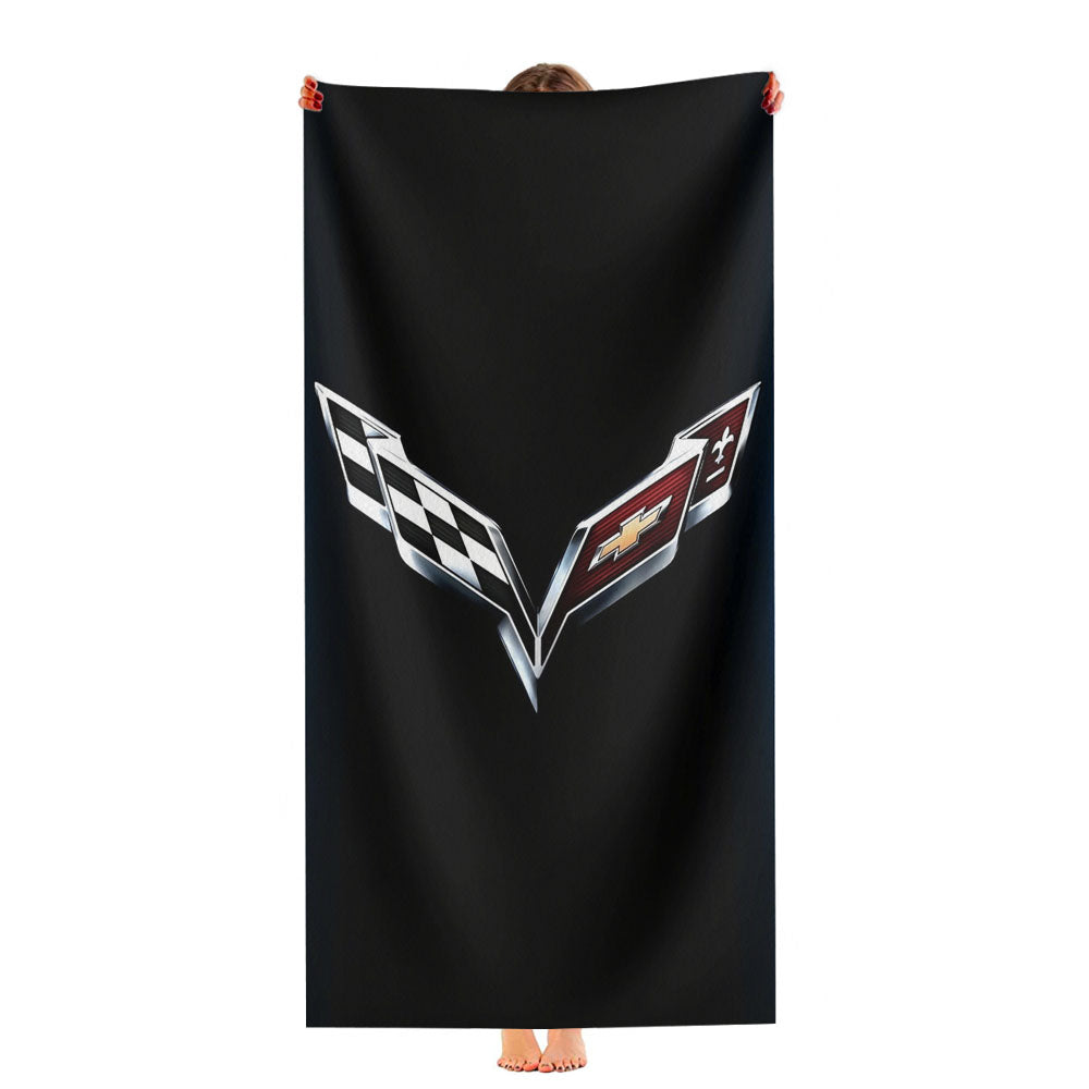 Corvette Racing Wallpaper Ultra-Soft Luxury Bathroom Towels