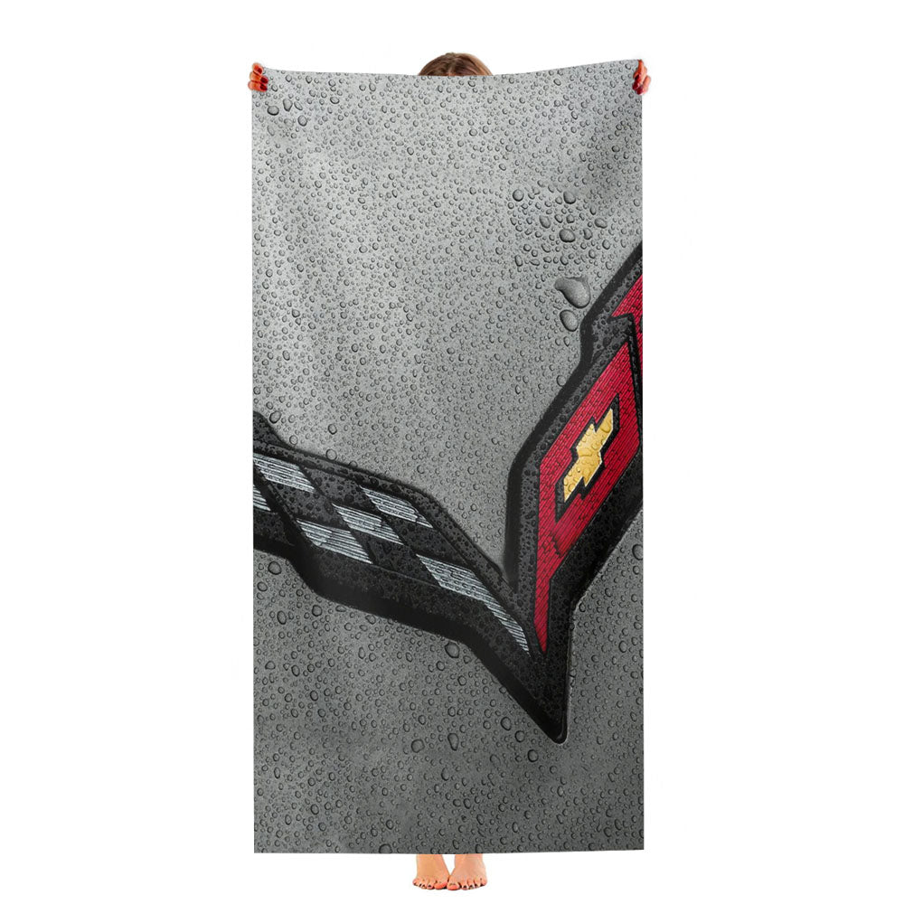 Corvette Water Drop Logo Ultra-Soft Luxury Bathroom Towels