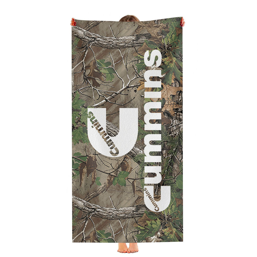 Cummins Diesel Camouflage Realtree Logo Ultra-Soft Luxury Bathroom Towels