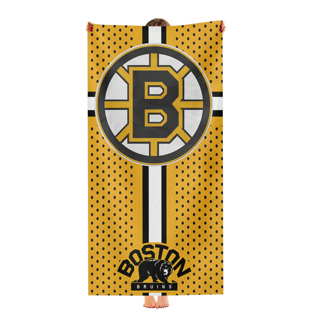 Custom Boston Bruins Hockey Ultra-Soft Luxury Bathroom Towels