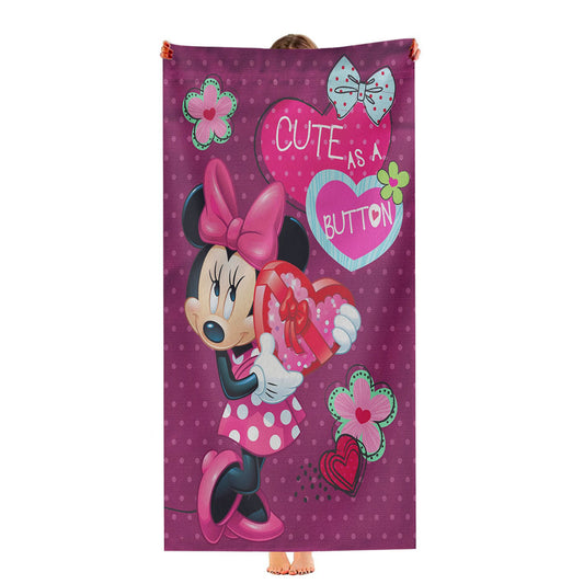 Cute As A Button Minnie Ultra-Soft Luxury Bathroom Towels