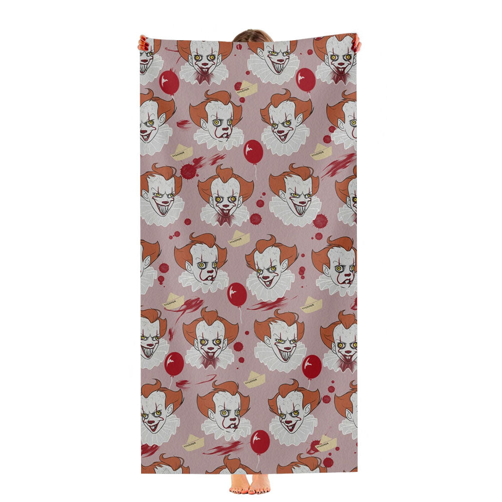 Cute Pennywise Pattern Art Collect Emoticon Ultra-Soft Luxury Bathroom Towels