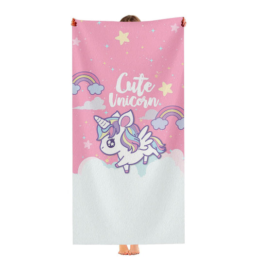 Cute Unicorn Magic Horse Pattern Ultra-Soft Luxury Bathroom Towels