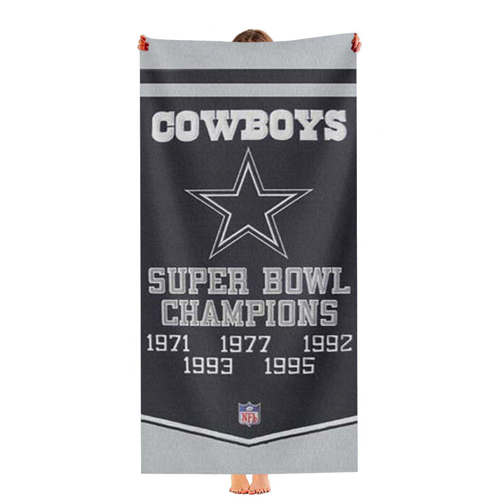 Dallas Cowboys Banner Texture Ultra-Soft Luxury Bathroom Towels