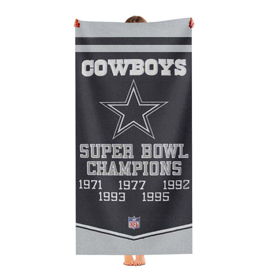 Dallas Cowboys Banner Texture Ultra-Soft Luxury Bathroom Towels