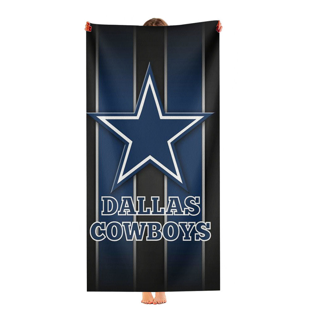 Dallas Cowboys Black Background Ultra-Soft Luxury Bathroom Towels