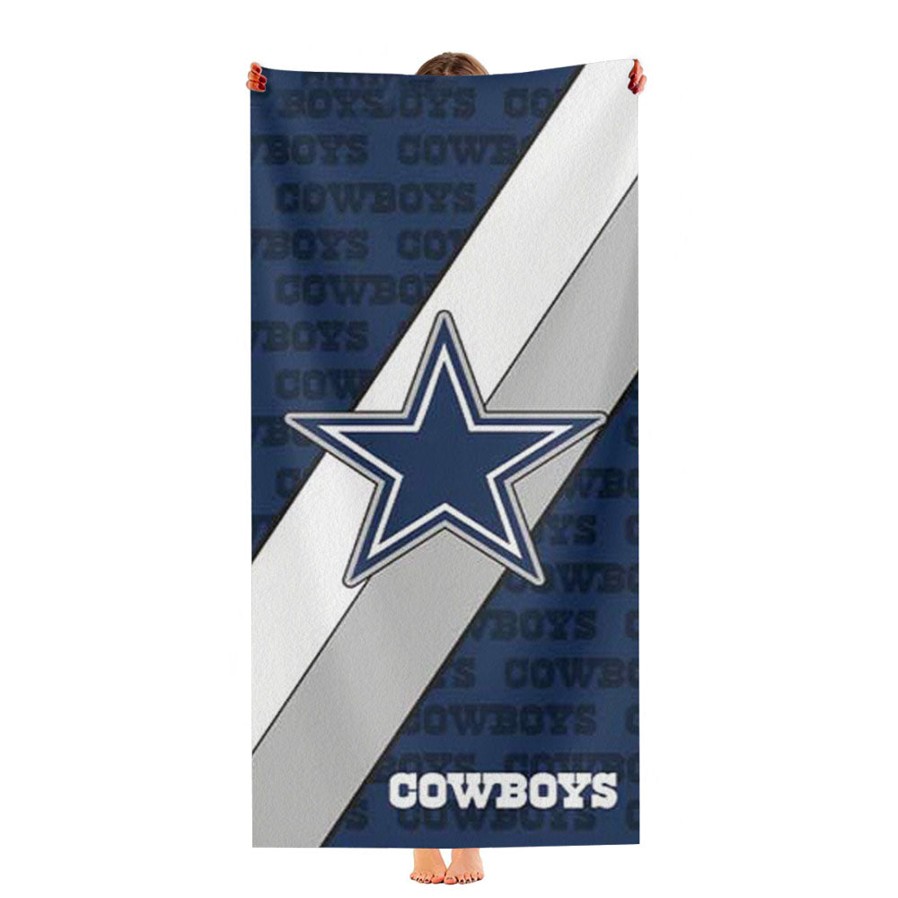 Dallas Cowboys Diagonal Ultra-Soft Luxury Bathroom Towels