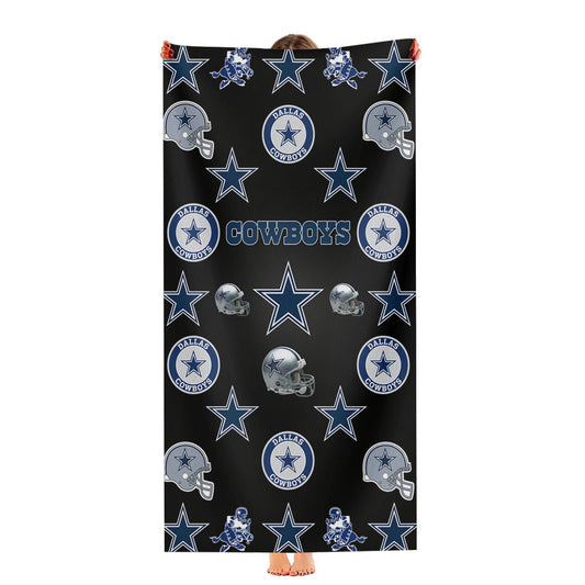 Dallas Cowboys Logo Pattern Ultra-Soft Luxury Bathroom Towels