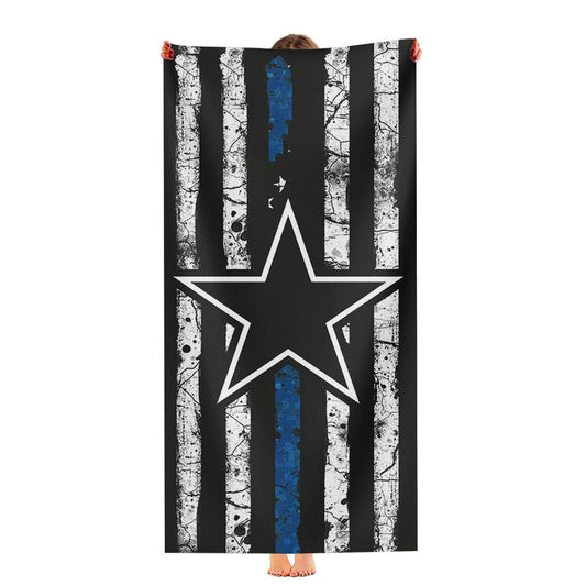 Dallas Cowboys Thin Blue Ultra-Soft Luxury Bathroom Towels