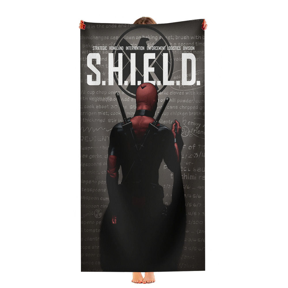 Deadpool Agents Of Shield Pattern Ultra-Soft Luxury Bathroom Towels
