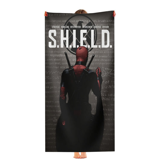 Deadpool Agents Of Shield Pattern Ultra-Soft Luxury Bathroom Towels