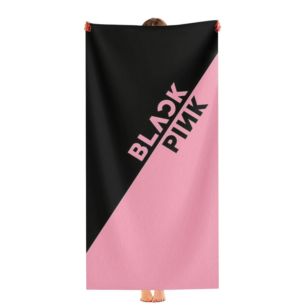 Diagonal Girl K-Pop Band Logo Ultra-Soft Luxury Bathroom Towels
