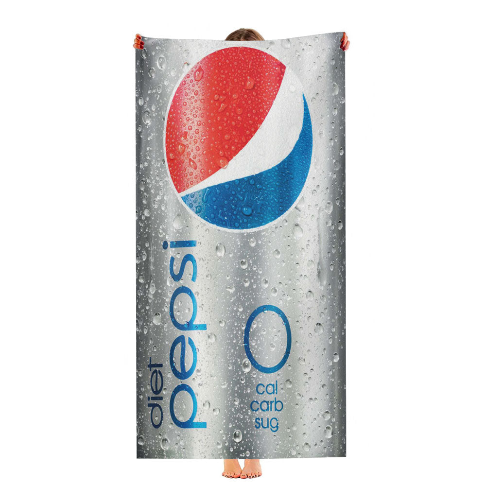 Diet Pepsi Free Sugar Soft Drink Ice Cans Ultra-Soft Luxury Bathroom Towels