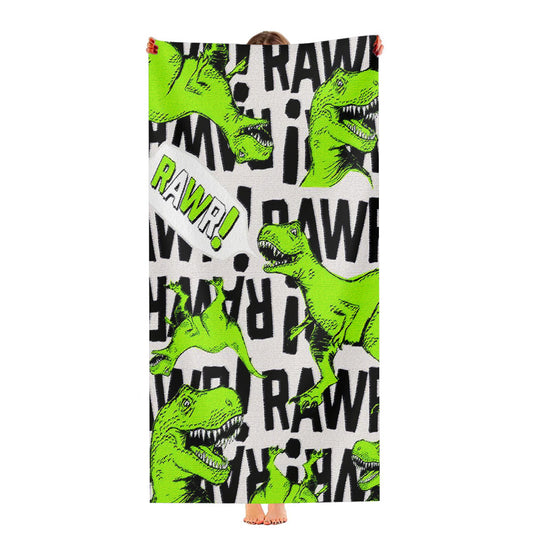 Dinosaur Pattern Honest Diapers Ultra-Soft Luxury Bathroom Towels