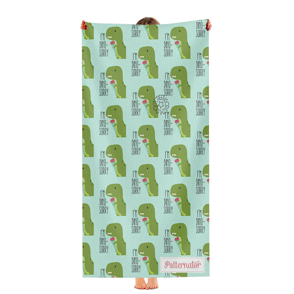 Dinosorry Pattern August Ultra-Soft Luxury Bathroom Towels