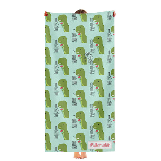 Dinosorry Pattern August Ultra-Soft Luxury Bathroom Towels