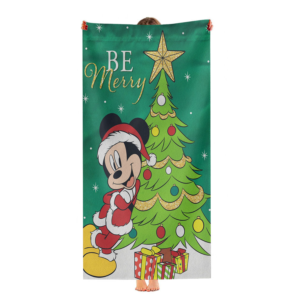 Disney Be Merry Santa Mickey Ultra-Soft Luxury Bathroom Towels