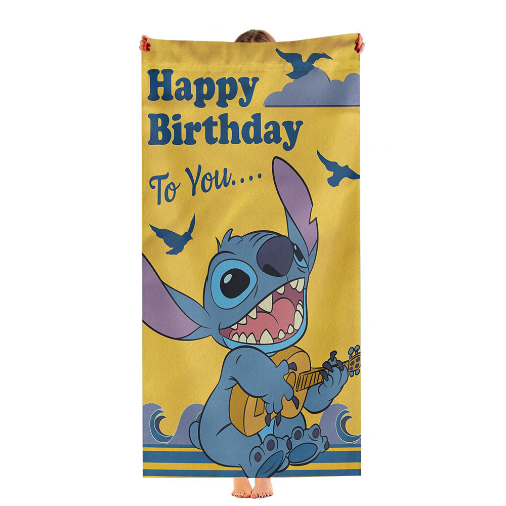 Disney Birthday Lilo And Stitch Ultra-Soft Luxury Bathroom Towels