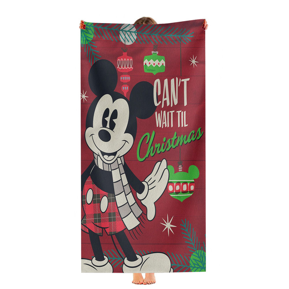 Disney Can'T Wait Til Christmas Mickey Ultra-Soft Luxury Bathroom Towels