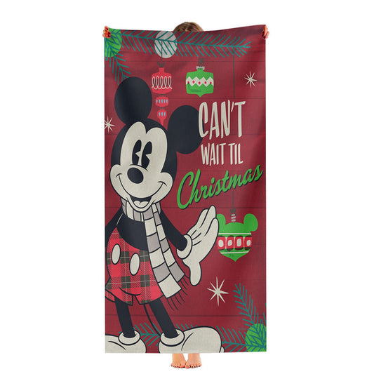 Disney Can'T Wait Til Christmas Mickey Ultra-Soft Luxury Bathroom Towels