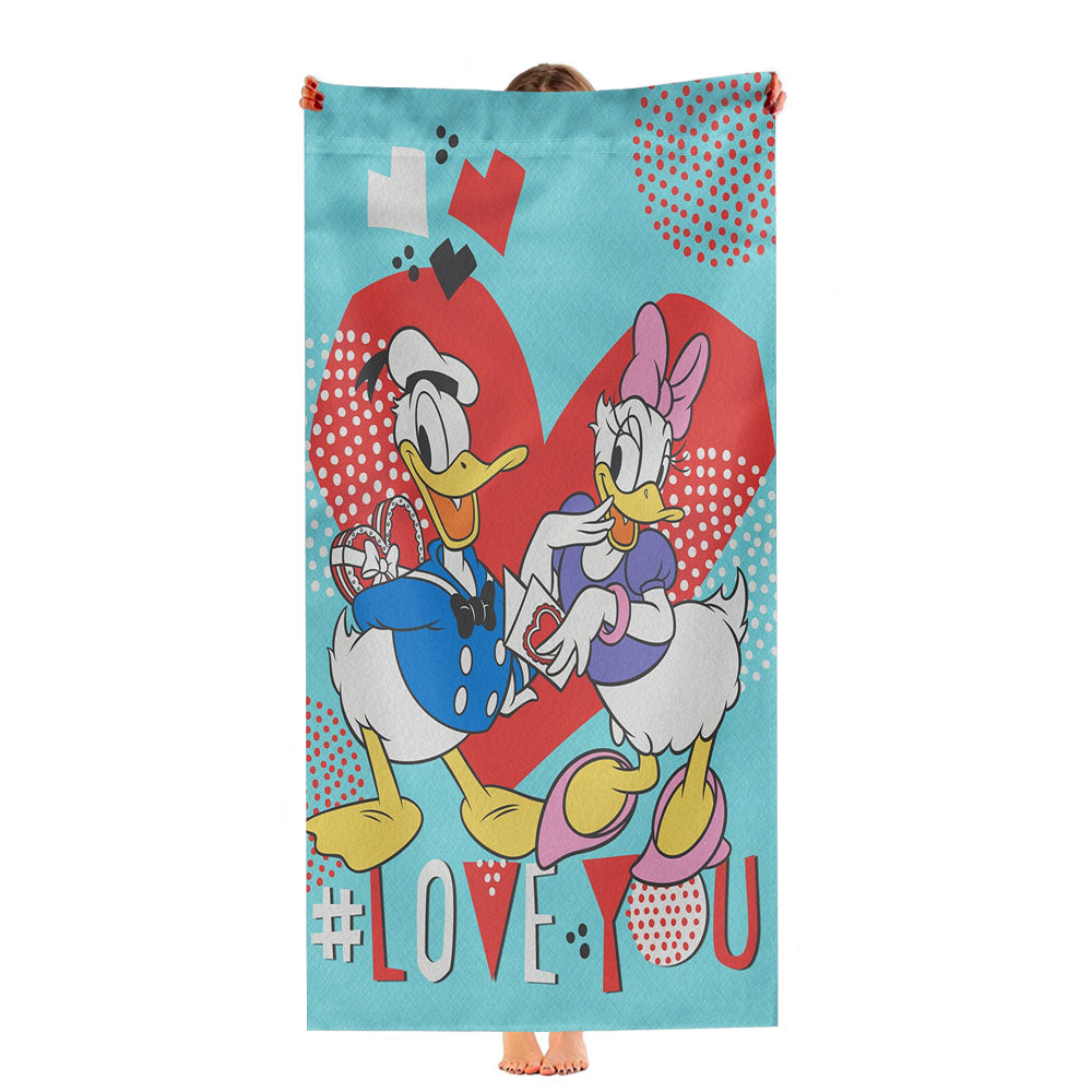 Disney Donald And Daisy Sweethearts Ultra-Soft Luxury Bathroom Towels