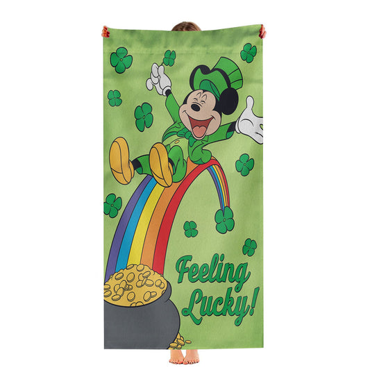 Disney Feeling Lucky St. Patrick'S Day Mickey Ultra-Soft Luxury Bathroom Towels