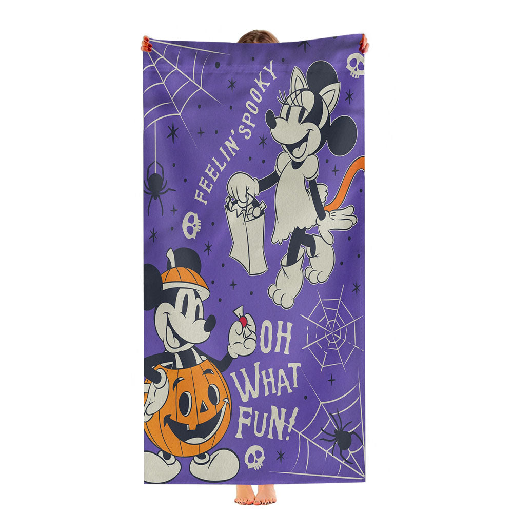 Disney Feeling Spooky Mickey And Minnie Ultra-Soft Luxury Bathroom Towels