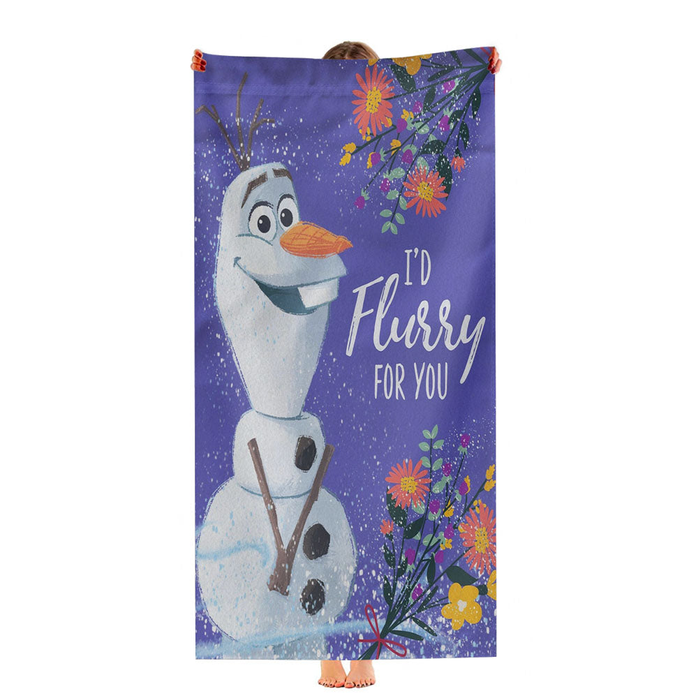 Disney Frozen Olaf Spring Ultra-Soft Luxury Bathroom Towels