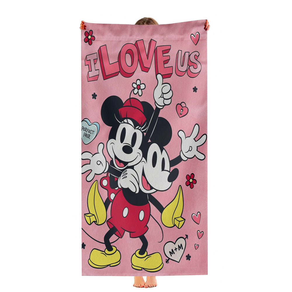 Disney I Love Us Mickey And Minnie Ultra-Soft Luxury Bathroom Towels