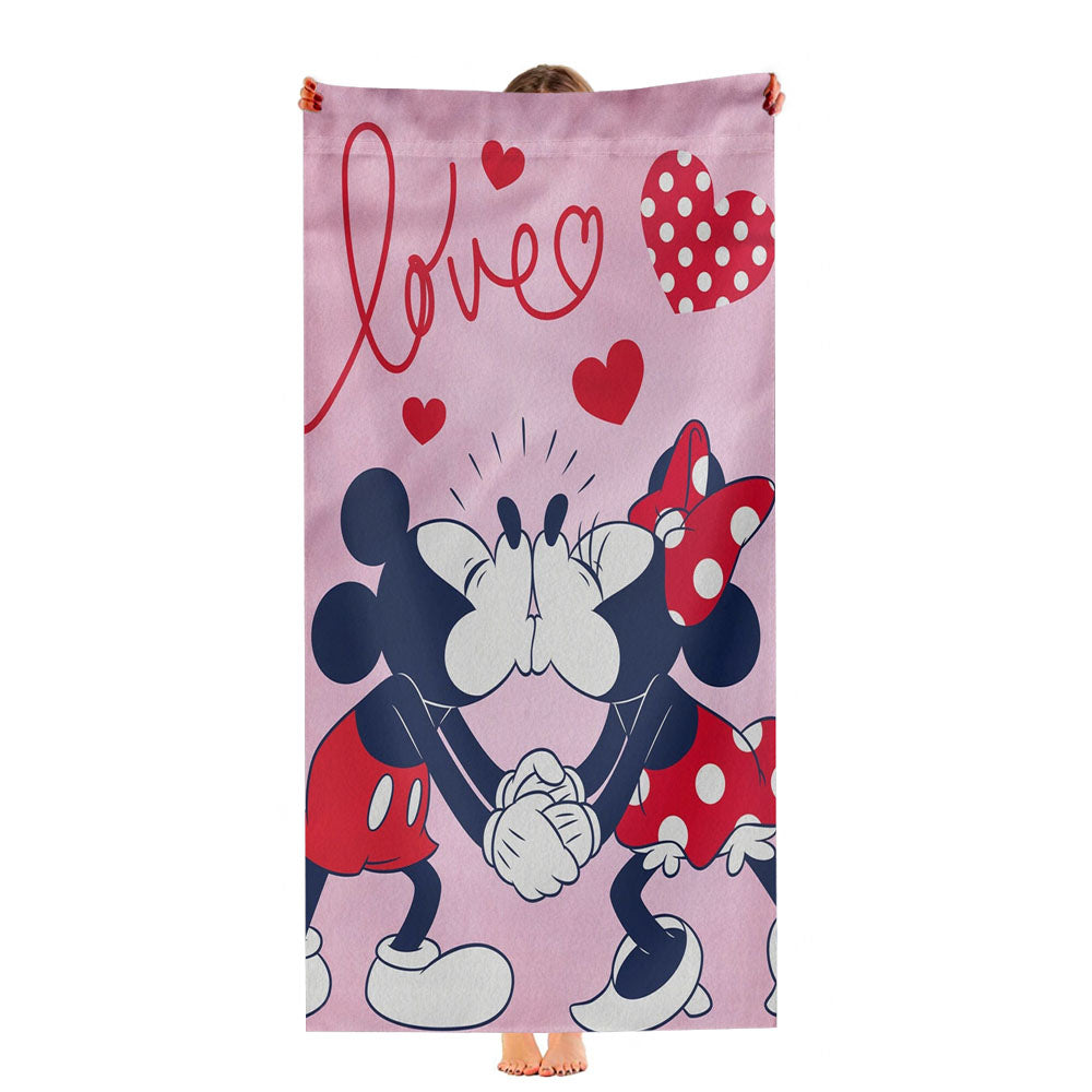 Disney Mickey And Minnie Love Ultra-Soft Luxury Bathroom Towels