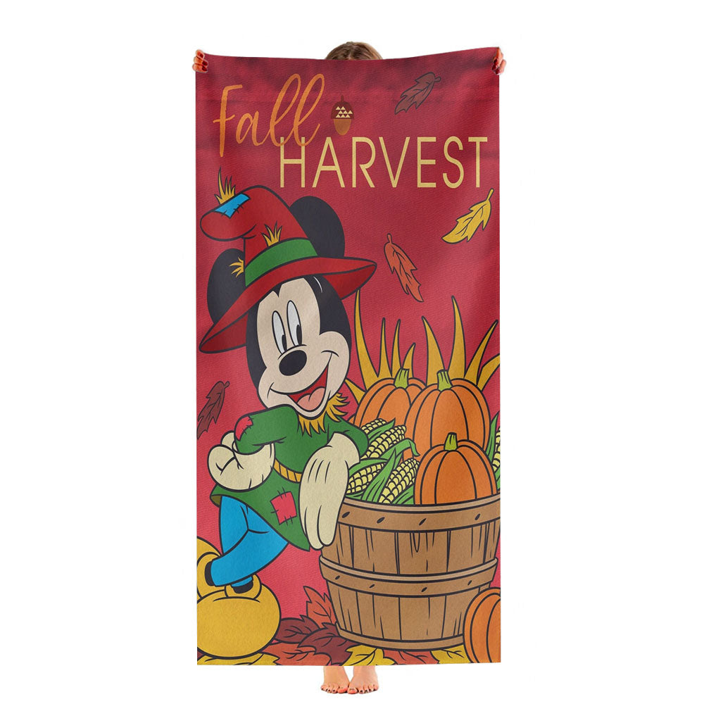 Disney Mickey Harvest Thanksgiving Ultra-Soft Luxury Bathroom Towels