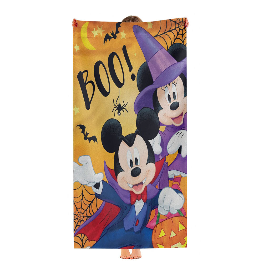 Disney Mickey Minnie Boo Halloween Ultra-Soft Luxury Bathroom Towels