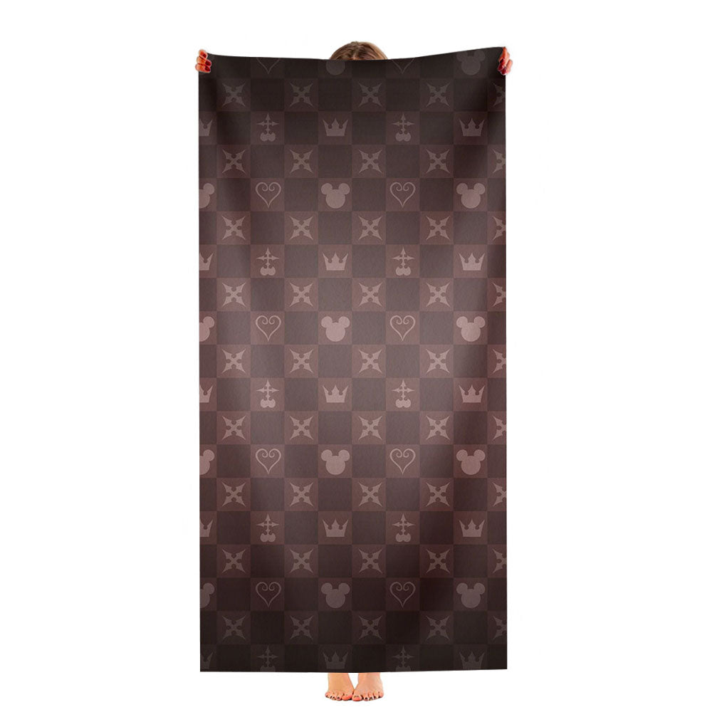 Disney Mickey Mouse Kingdom Hearts Pattern Ultra-Soft Luxury Bathroom Towels
