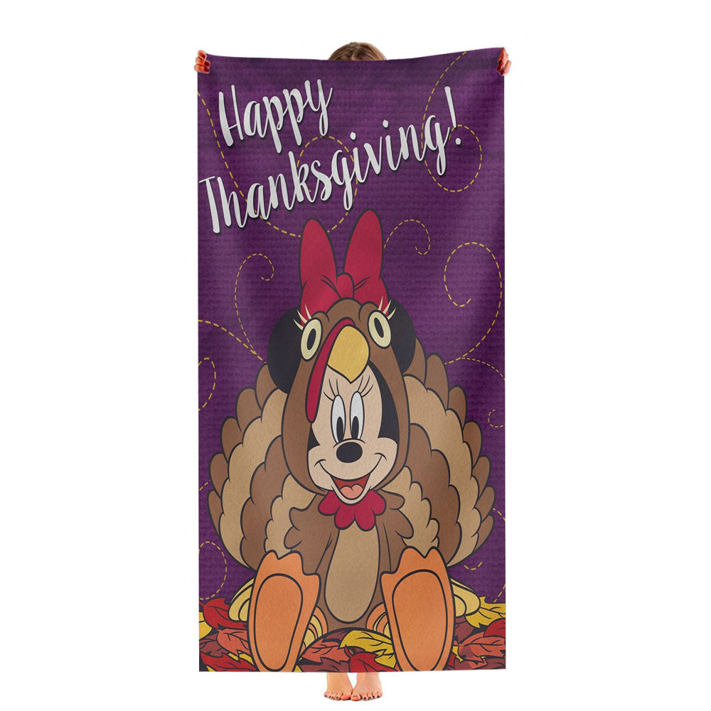 Disney Minnie Happy Thanksgiving Ultra-Soft Luxury Bathroom Towels