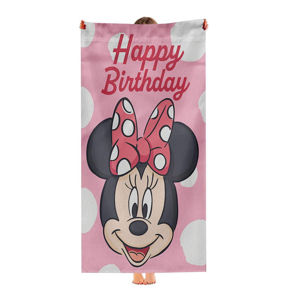 Disney Minnie Mouse Birthday Ultra-Soft Luxury Bathroom Towels