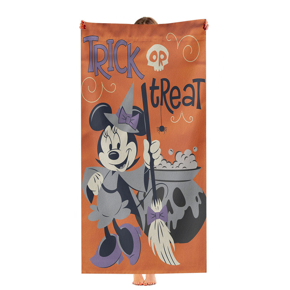 Disney Minnie Mouse Witch Trick Or Treat Ultra-Soft Luxury Bathroom Towels