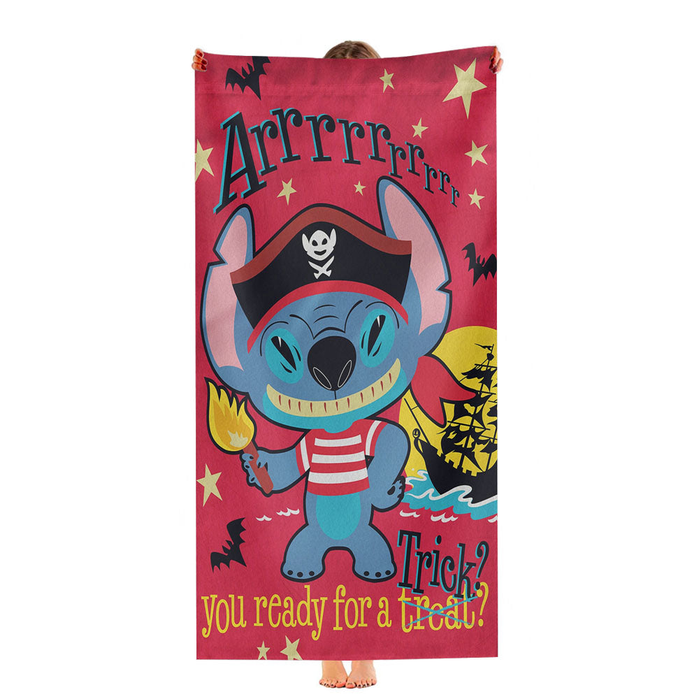 Disney Pirate Stitch Halloween Ultra-Soft Luxury Bathroom Towels
