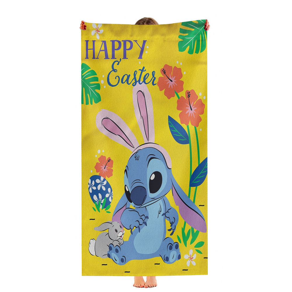 Disney Stitch Happy Easter Ultra-Soft Luxury Bathroom Towels