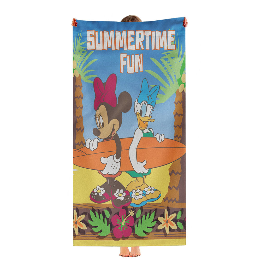 Disney Surfergirls Minnie And Daisy Ultra-Soft Luxury Bathroom Towels