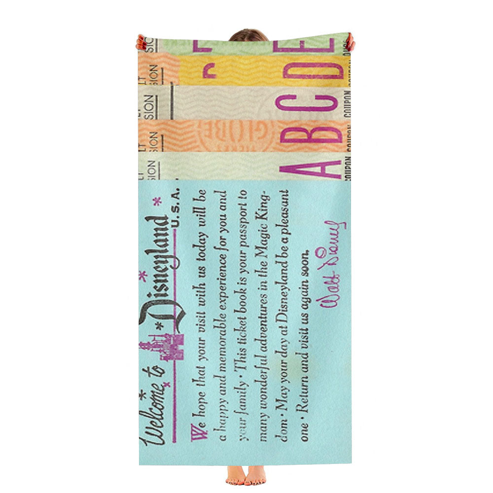 Disney World Ticket Book Ultra-Soft Luxury Bathroom Towels