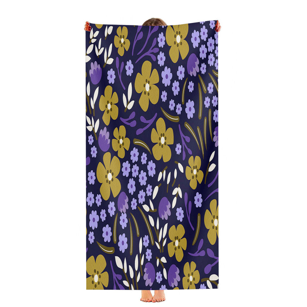 Ditsy Floral Pattern Ultra-Soft Luxury Bathroom Towels
