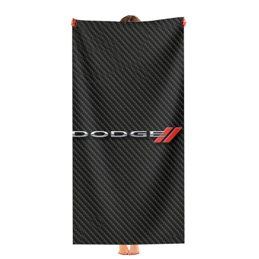 Dodge Car Logo Carbon Ultra-Soft Luxury Bathroom Towels