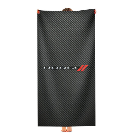 Dodge Carbon Fiber Logo Ultra-Soft Luxury Bathroom Towels