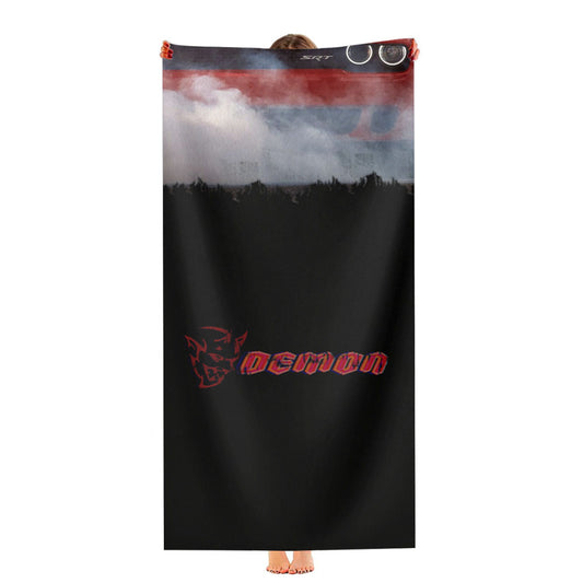 Dodge Demon Srt Car Wallpaper Ultra-Soft Luxury Bathroom Towels