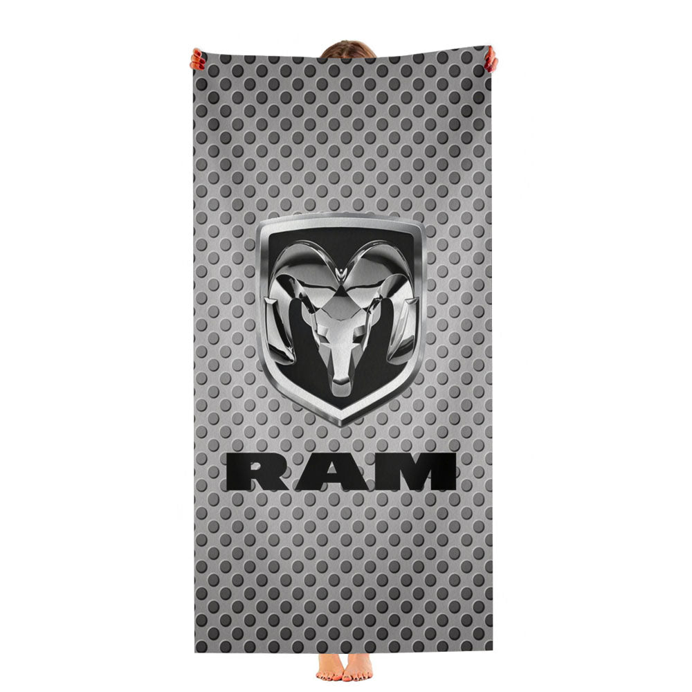Dodge Ram Carbon Fiber Logo Ultra-Soft Luxury Bathroom Towels