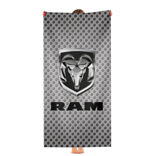 Dodge Ram Carbon Fiber Logo Ultra-Soft Luxury Bathroom Towels